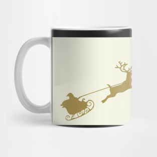 Gold and cream santas sleigh Mug